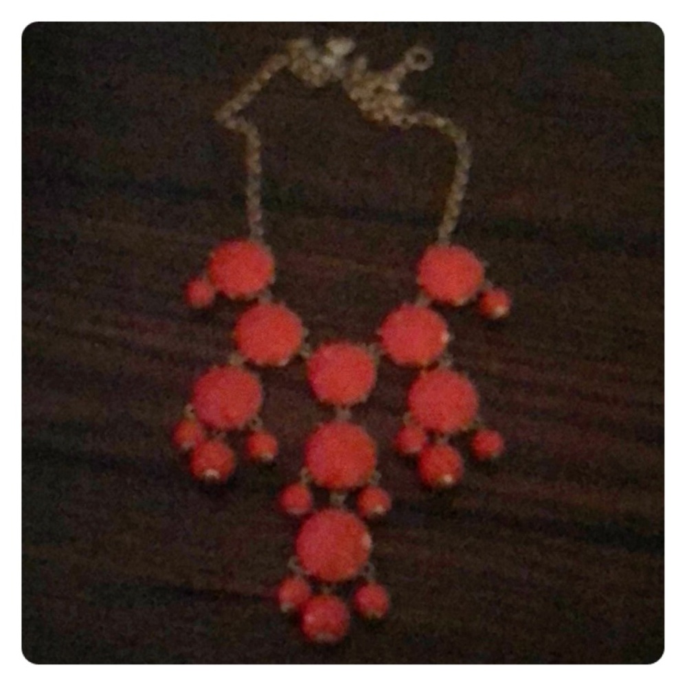 coral jcrew factory necklace